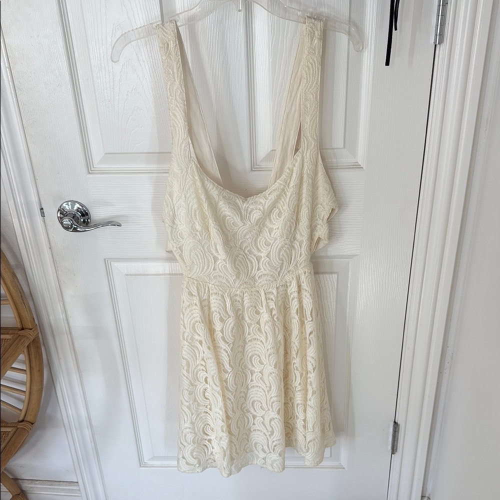 Free People Cream Lace Dress
